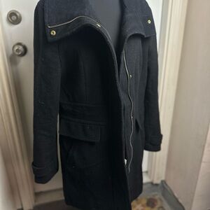 Cole Haan Black wool blend coat